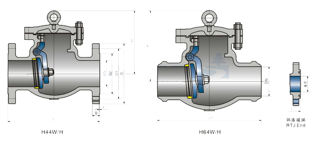 Arimori有森H42H/H62H旋啟式止回閥結構圖